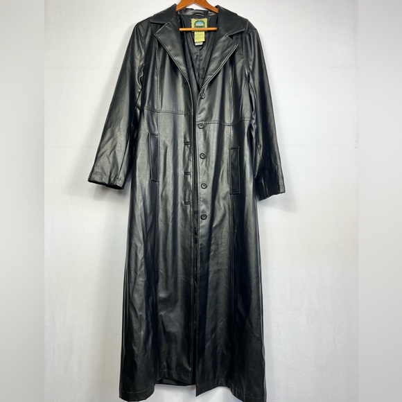 Jackets & Blazers - Vintage Vegan Leather Trench Coat